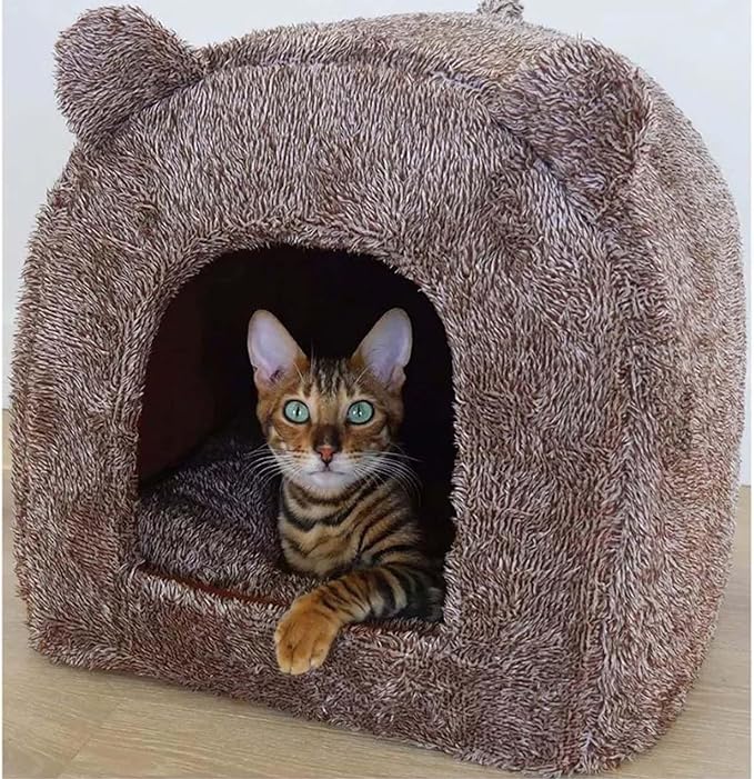 Cat basket Igloo Teddy Brown