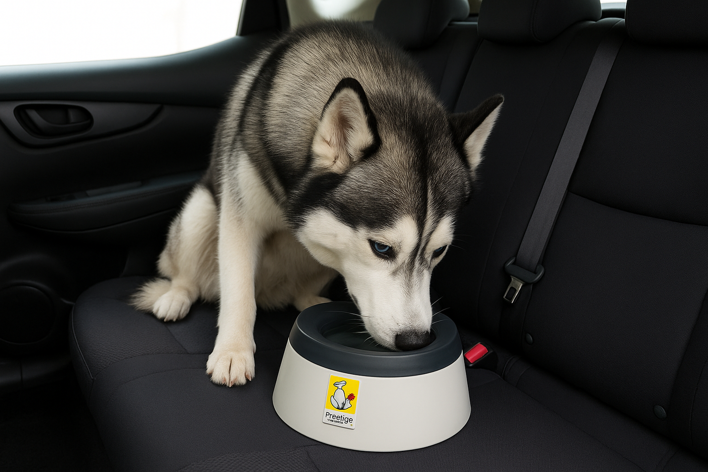 Road Refresher Drinking Bowl for on the Road Gray