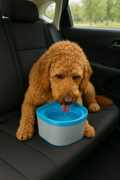 Trixie Drinking Bowl Travel Bowl Strong Dark Gray / Petrol