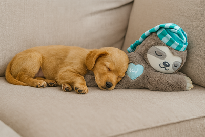Trixie Plush Sloth Gray with Heartbeat for Puppy