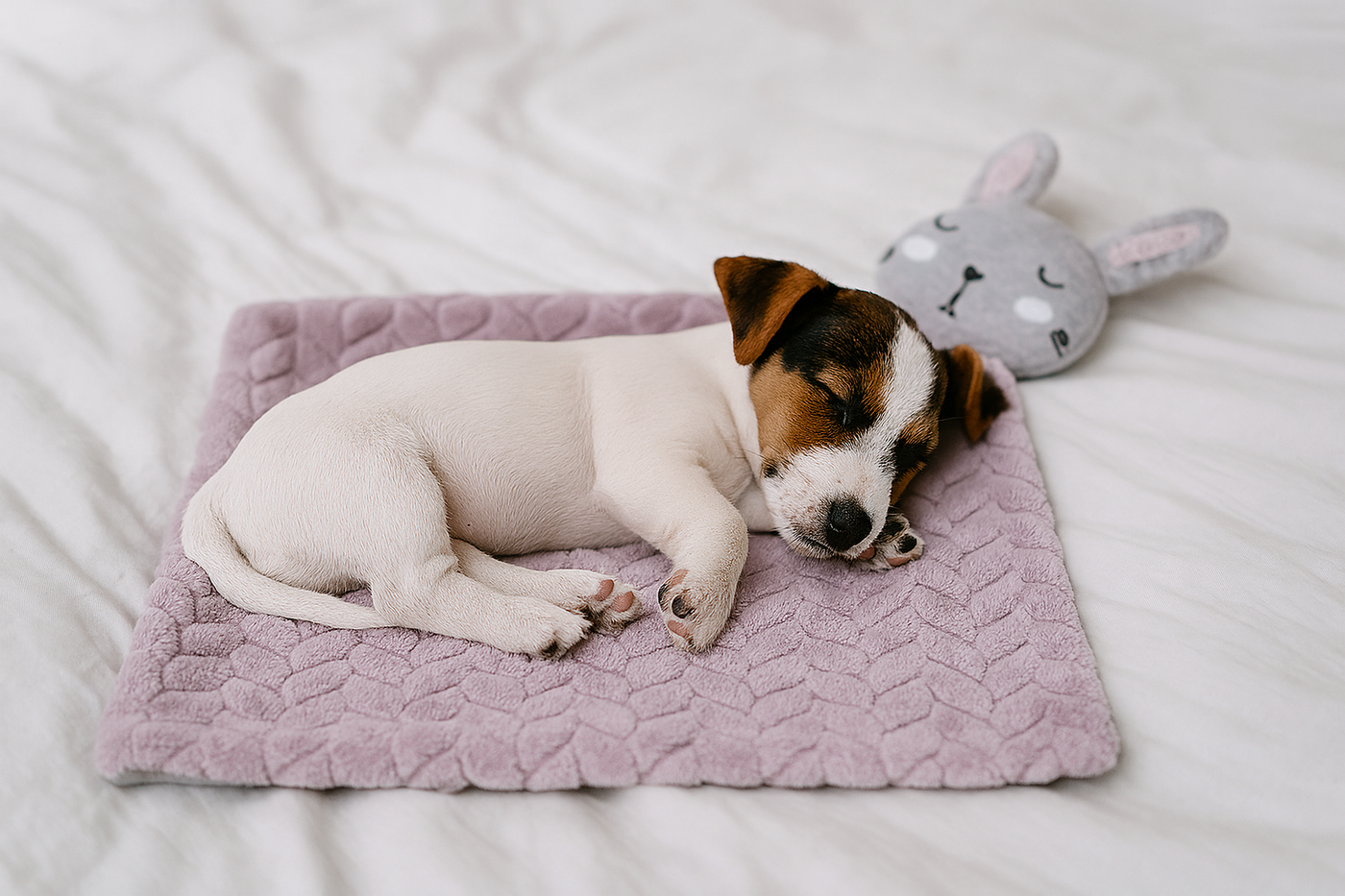 Trixie Puppy Blanket Rabbit Purple / Light Gray