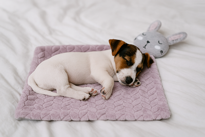 Trixie Puppy Blanket Rabbit Purple / Light Gray